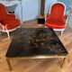 Important Coffee Table with a Lacquered Wood Panel from the 19th Century