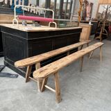 Pair of oak benches