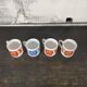 Set of 4 vintage Mobil mugs