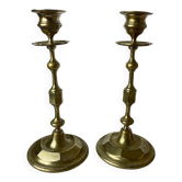 Antique brass candlesticks
