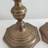 Pair of candlesticks in bronze 19th century