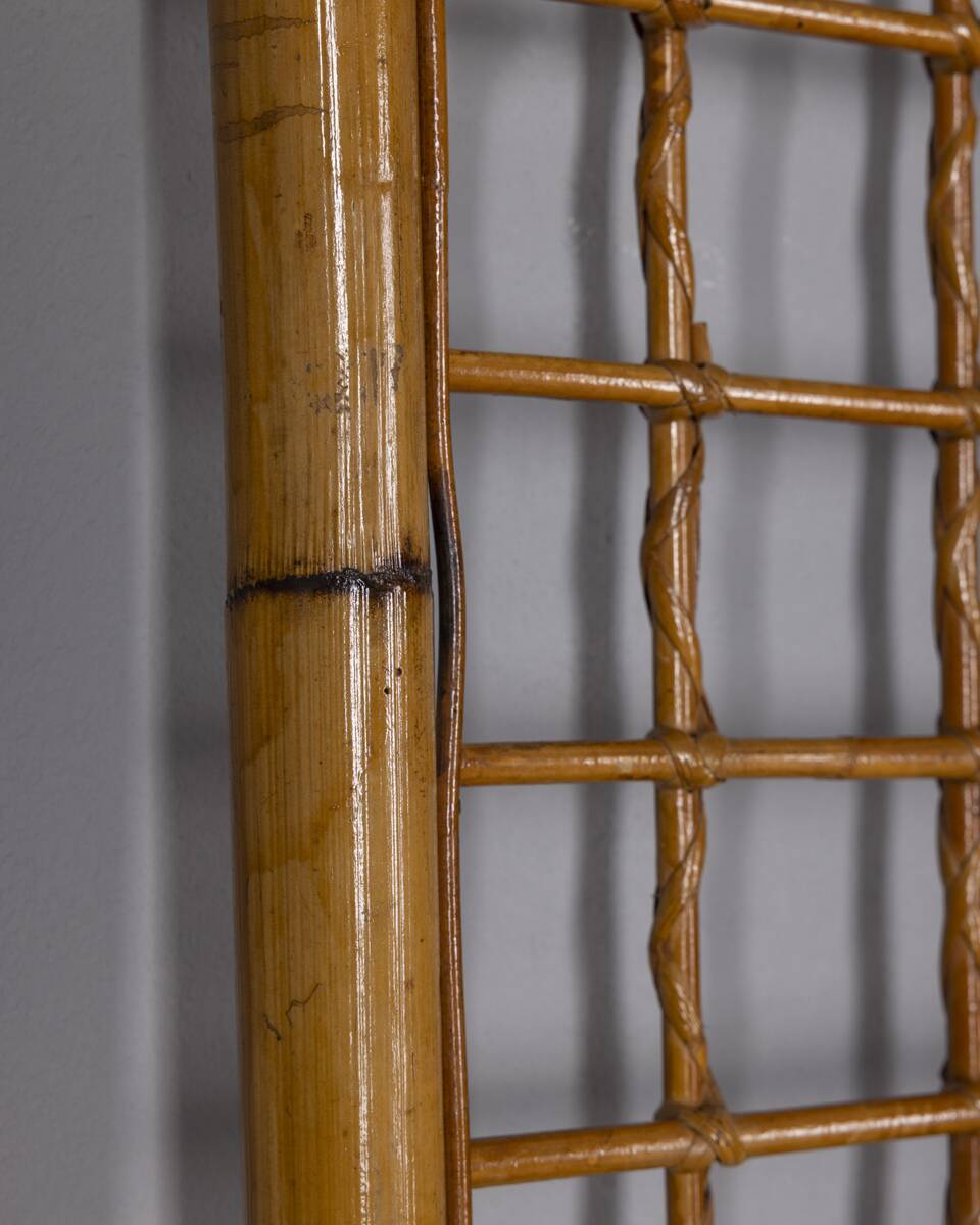 Vintage 1960s bamboo wall coat rack, Italian design