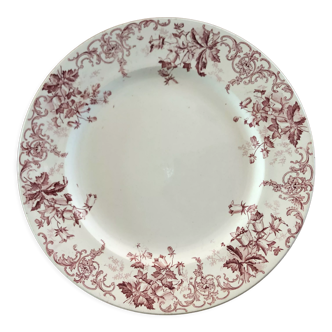 Dish 27 Saint-Amand model Campanula pink