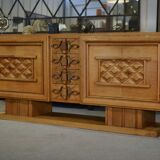 Oak buffet by Charles Dudouyt 1940s
