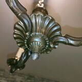 Copper 3-spoke chandelier