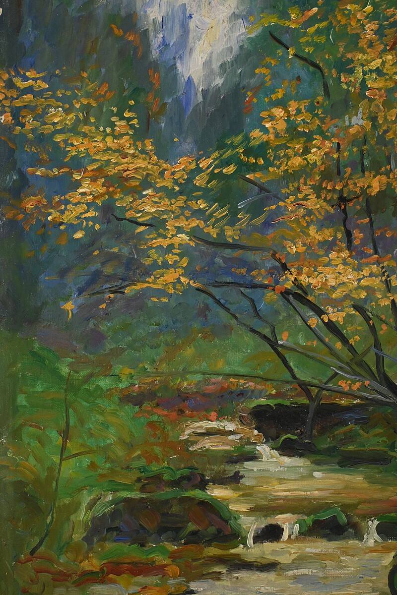Oil on Canvas "Stream in the Forest", signed A. Markowicz – Early 20th century