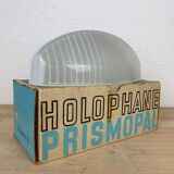 Applique Holophane Prismopal AMV1 neuve, verre émaillé prismatique