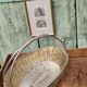 Vintage basket in silver metal
