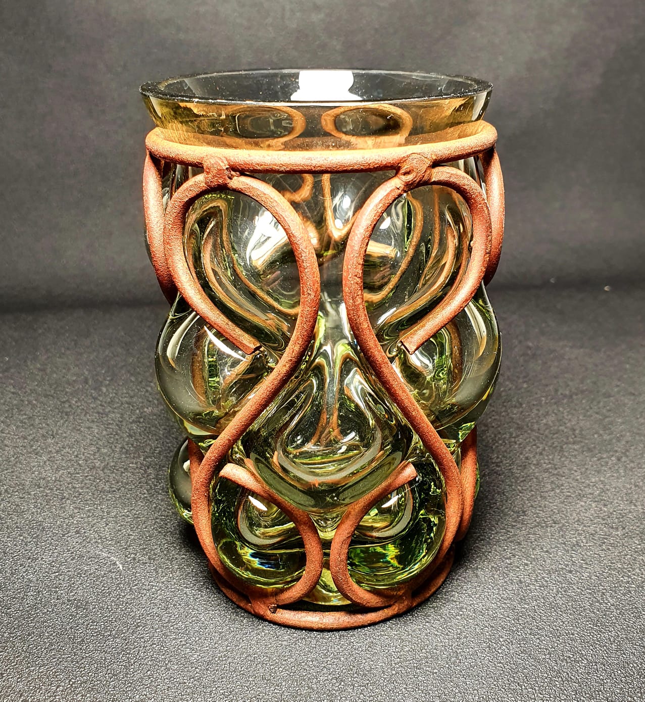 Vase ou bougeoir soufflé