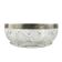 Decorative mid-century modern fruit bowl, crystal, silver-plated brass, Poland, 1970s