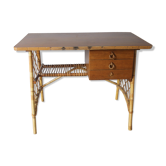 Louis Sognot 1960 rattan desk