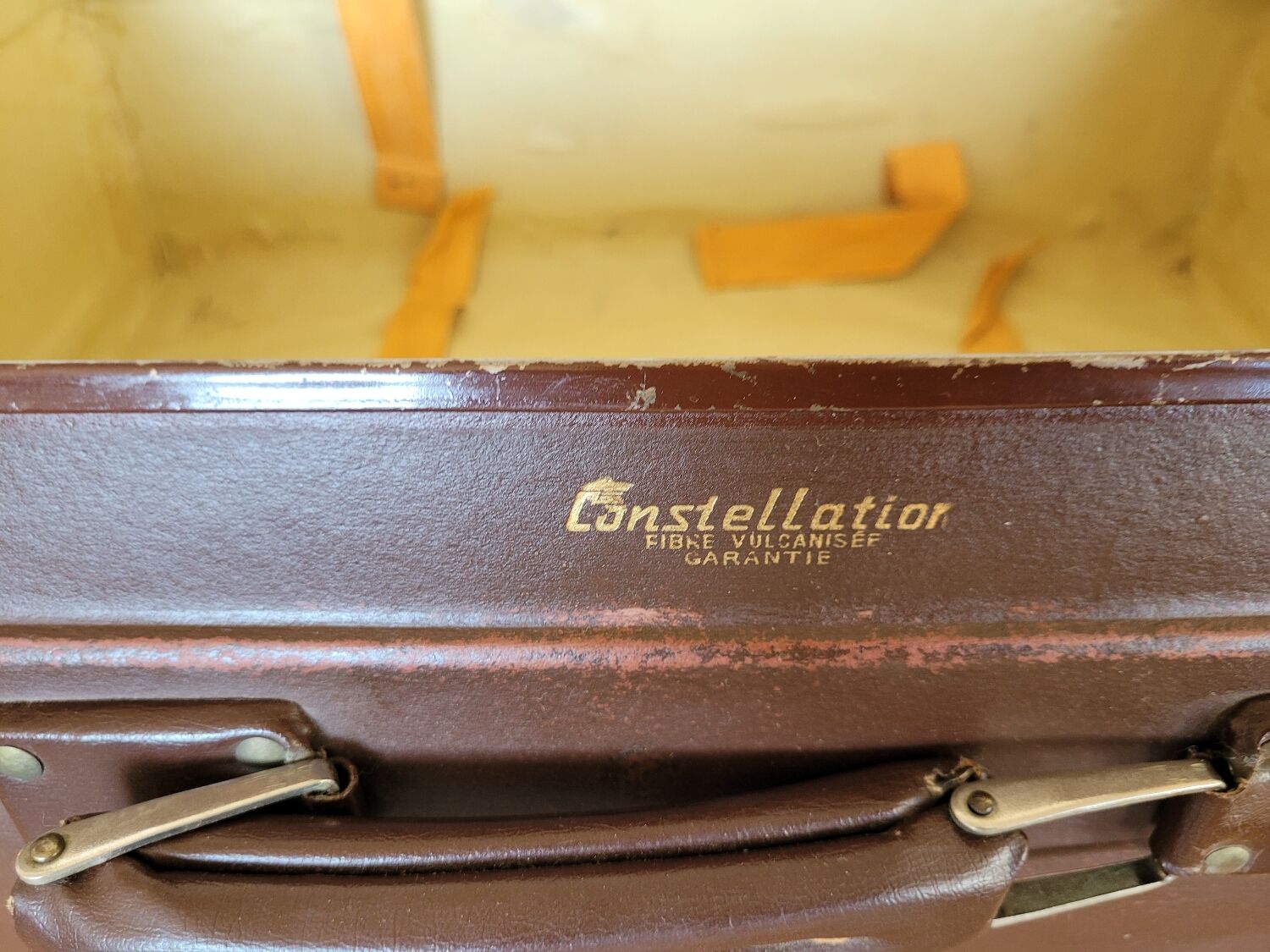 Antique cardboard suitcase