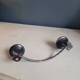 60's wall coat rack with 2 hooks