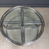 Vintage chromed coffee table set, 1970s