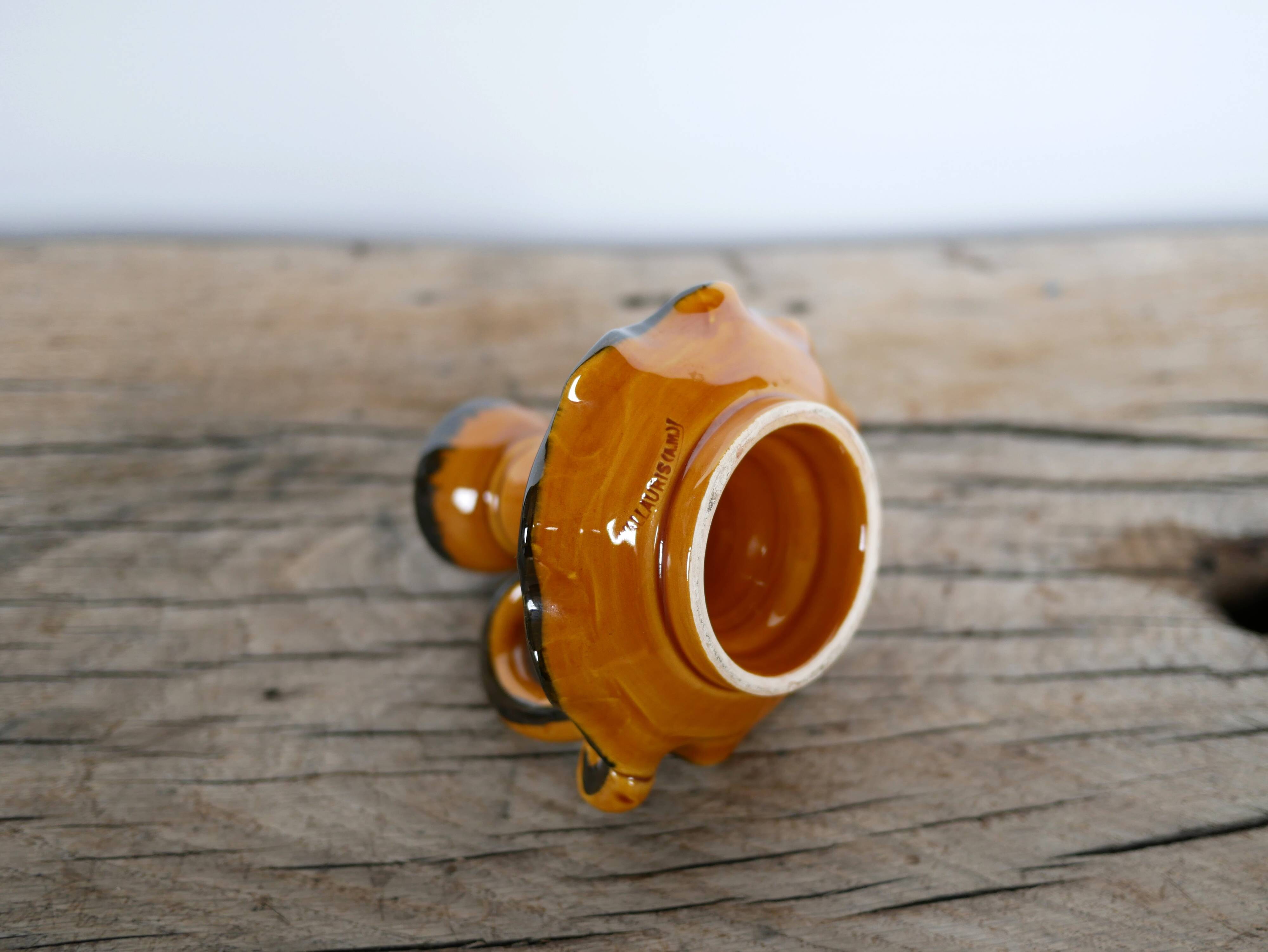 Vintage ceramic candle holder Vallauris