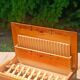 Bulgarian wooden cigarette box, pyrographed and hand-painted.
