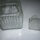 Square cap glass carafe