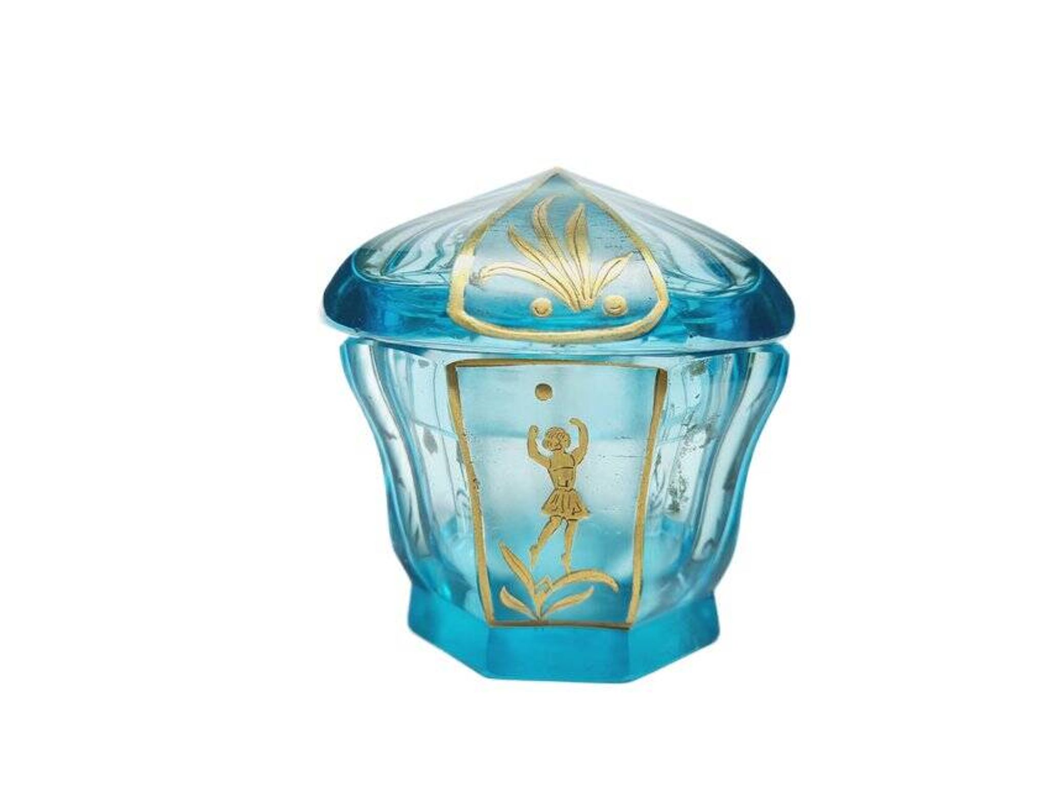 Biedermeier candy dish from Moser, Bohemia, 1890s