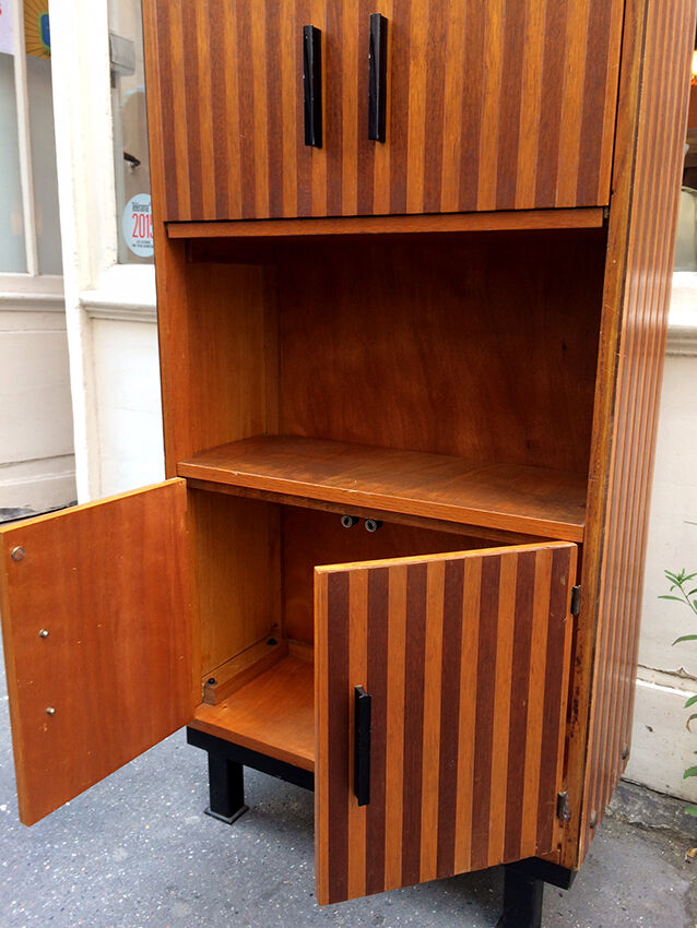 Bibliothèque en bois 2 teintes, 1960