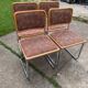 Set of 4 mid century modern upholstered cesca chair Italy 1970