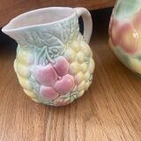 Broc carafe and small pitcher Salins slurry fruit