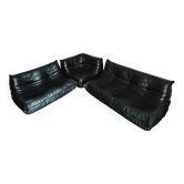 Canapé Ligne Roset Togo 3 places, 2 places et d’angle en cuir noir