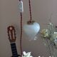Opaline tulip mood lamp with white ruffles
