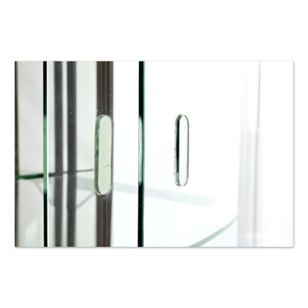 Vitrine de commerce en laiton et acajou