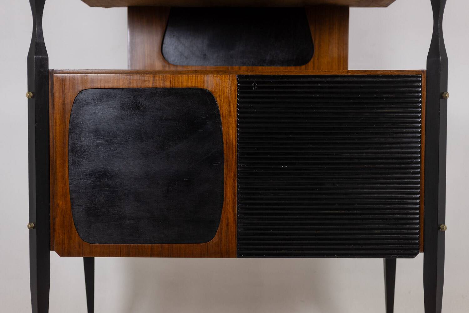 Pair of Italian cabinets in teak veneer. 1960s.