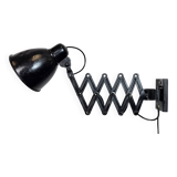 Applique murale industrielle noire à ciseaux, années 1950