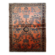 Handmade antique Persian Lilihan rug 3.5' x 5.4' (106cm x 164cm) 1920s - 1B676