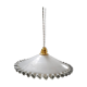 Suspension / lampshade opaline white toothed Art Deco 1930 TBE Ø 26 cm