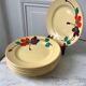 6 dessert plates Digoin Sarreguemines model "Ginette" years 30-40