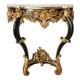 Napoleon III console from the 19th century in ebonised wood and gilded wood.