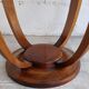 Modernist round pedestal table with glass top Ø75