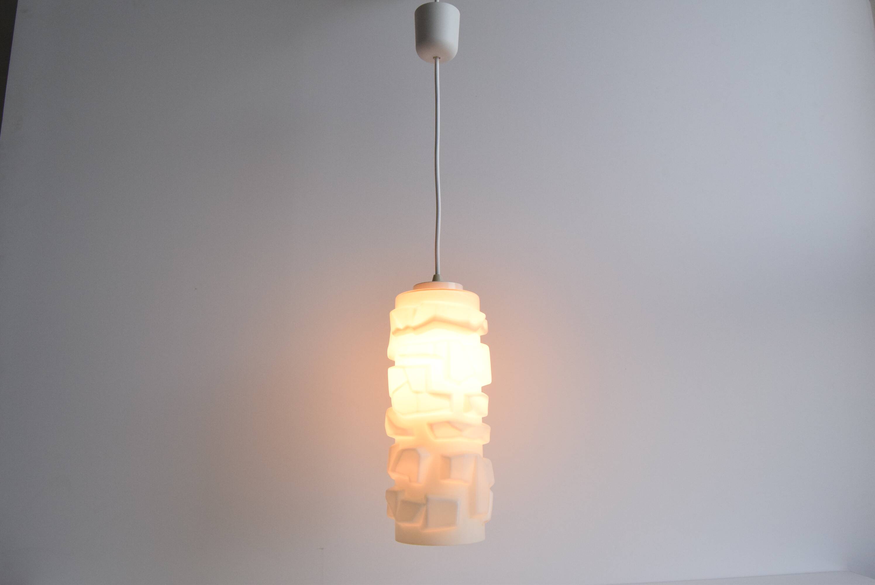 Iconic pendant lamp Ivan Jakeš made of opal glass