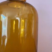 Amber glass vase bottle
