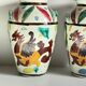 Italian Majolica Vases with Dragon Motif