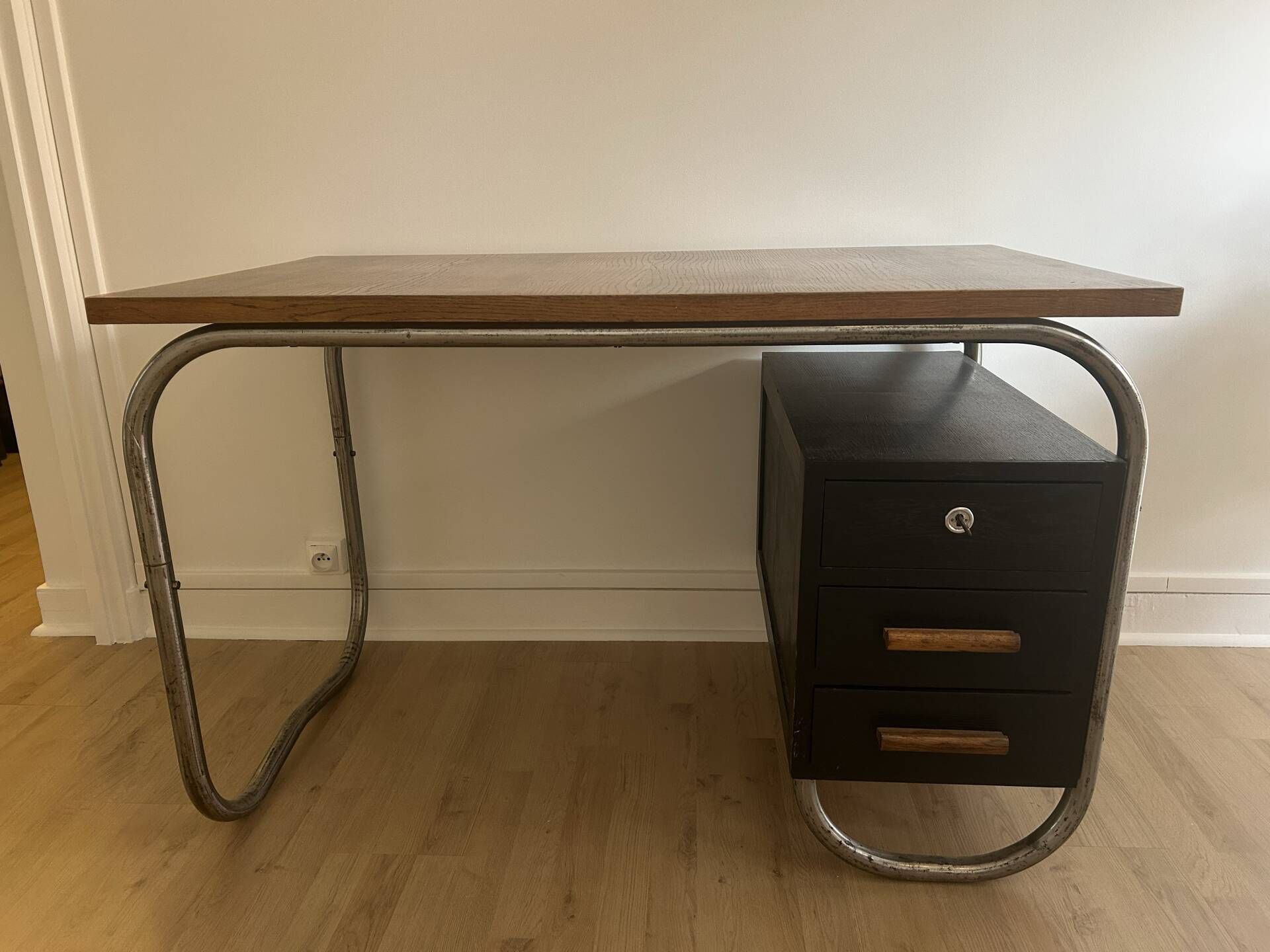Vintage wood and metal desk