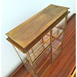 Vintage Mid Century Handmade Brass Wall Vitrine