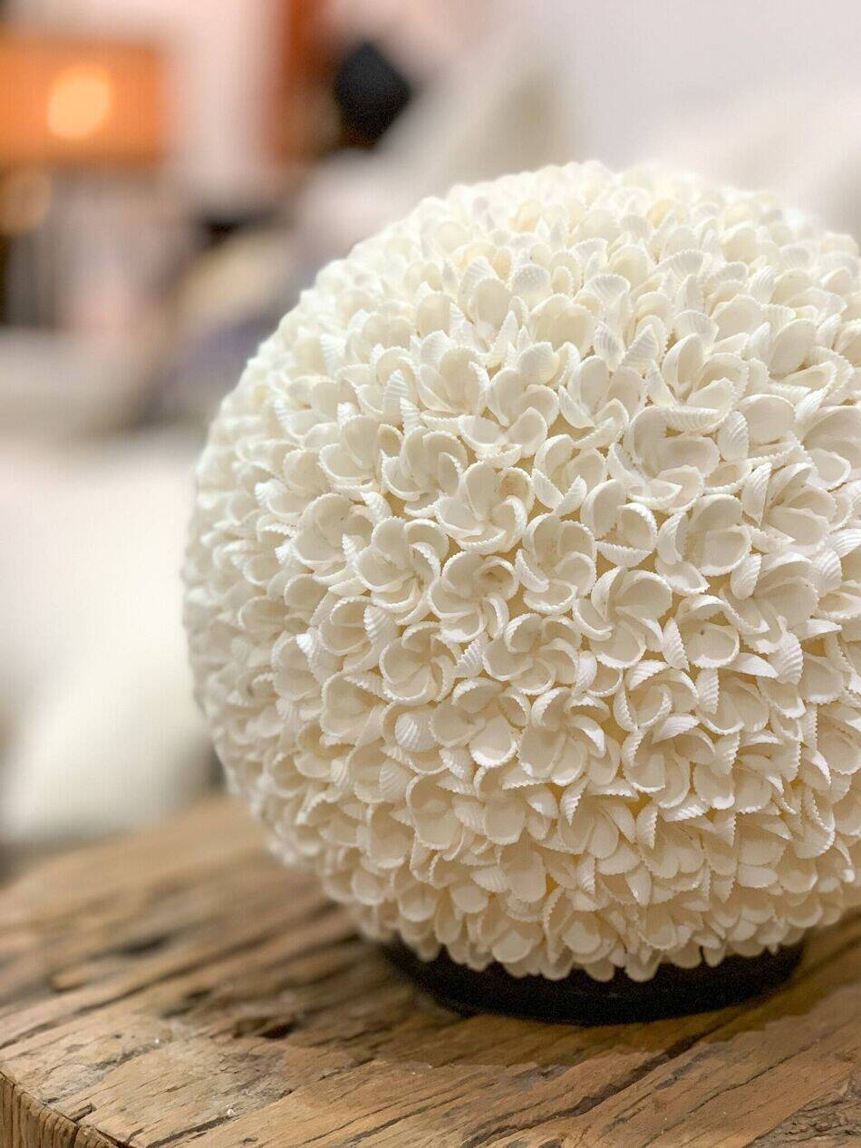 Lampe à poser en coquillages