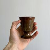 Set of 3 small enamelled ceramic mugs