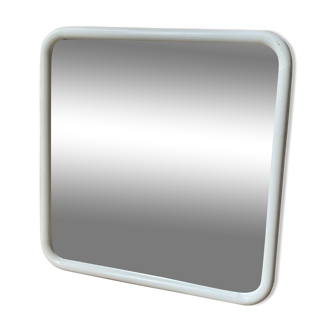 Miroir cadre métal tubulaire blanc