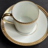 4 Moka Cups and their saucer – Limoges Porcelain