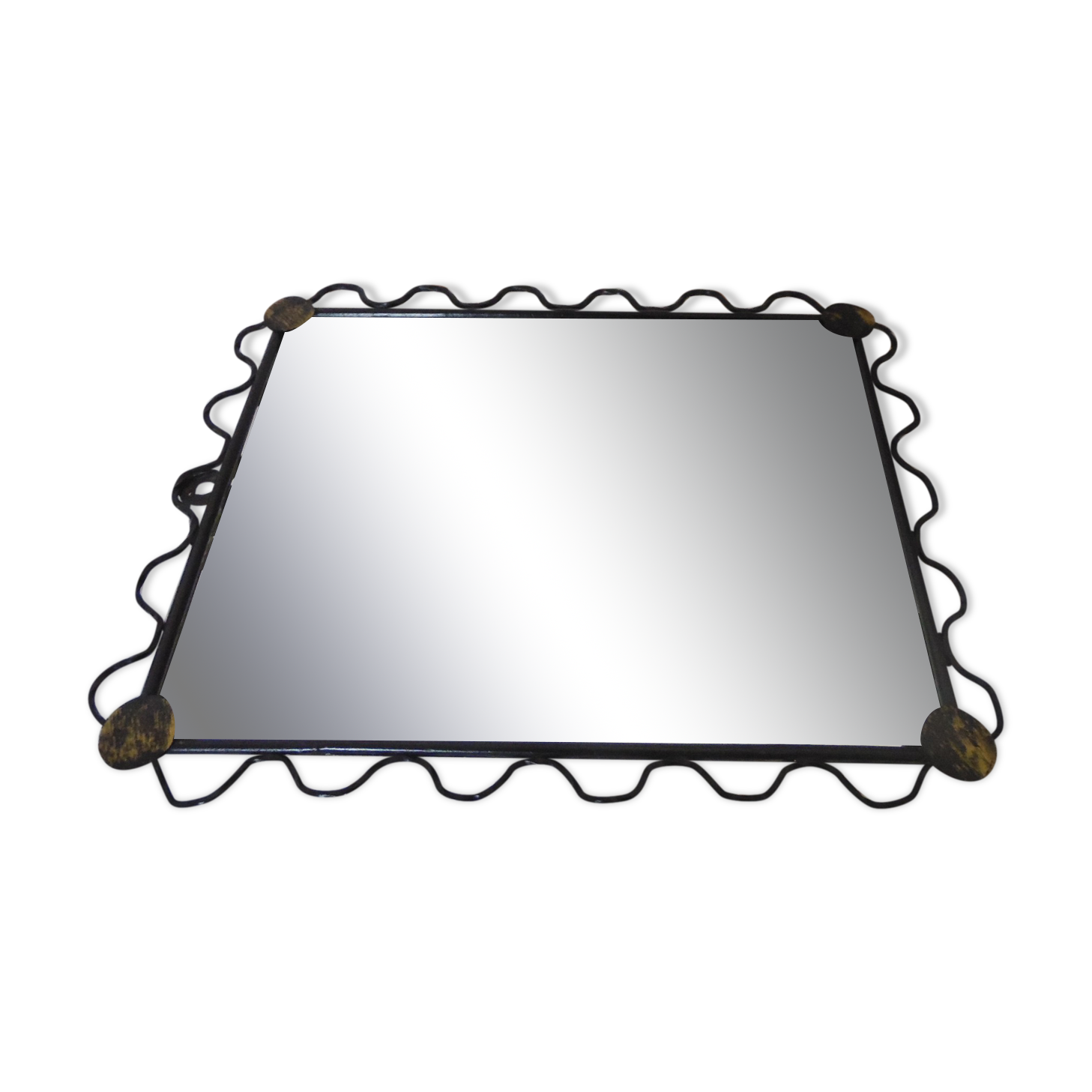 Wrought iron tower mirror