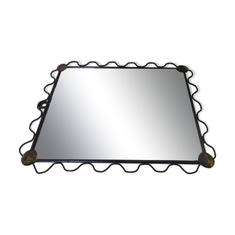 Wrought iron tower mirror