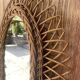 Vintage oval rattan mirror 57x40