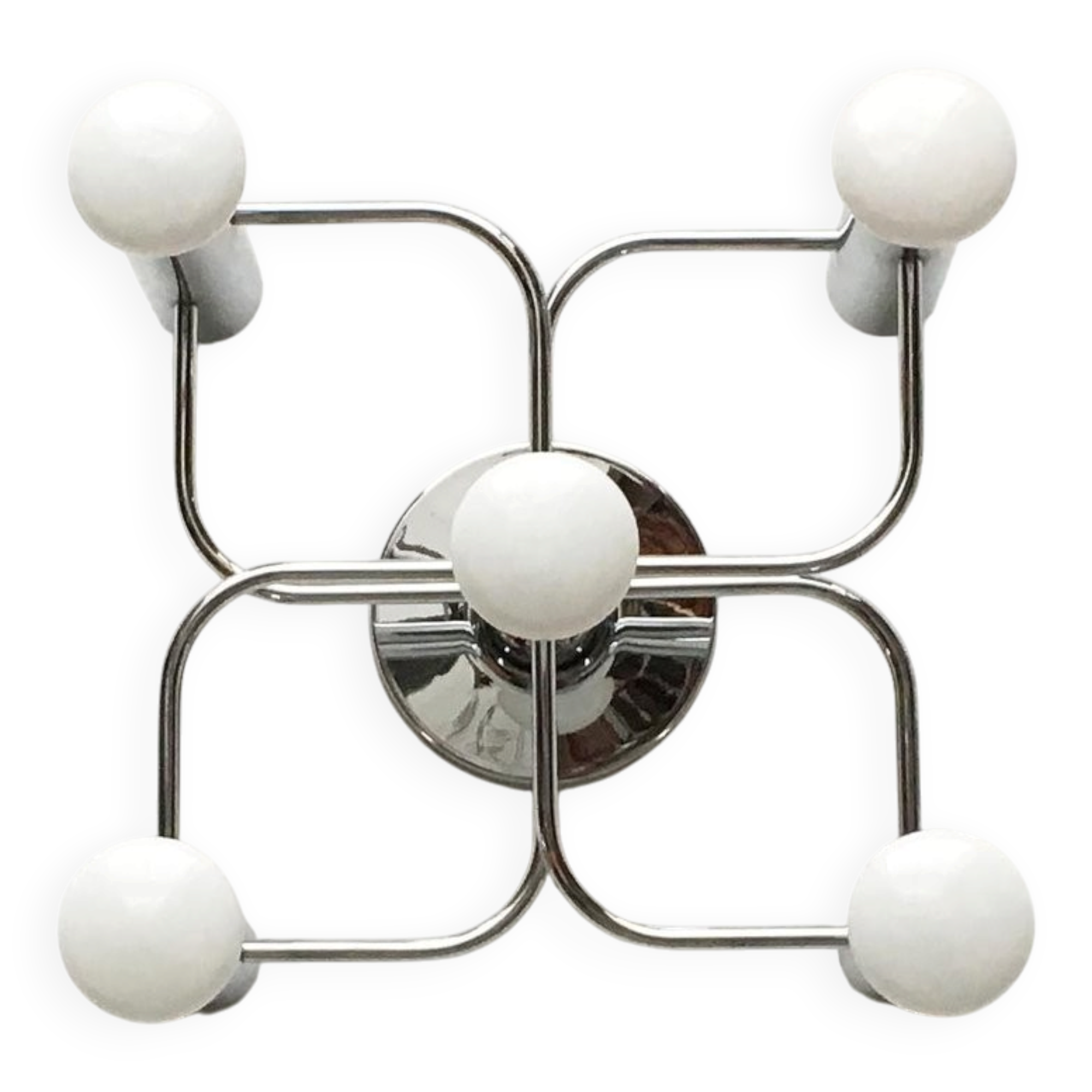 Vintage German Space Age ceiling lamp by Gaetano Sciolari for Leola, 1970s.
