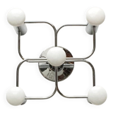 Vintage German Space Age ceiling lamp by Gaetano Sciolari for Leola, 1970s.