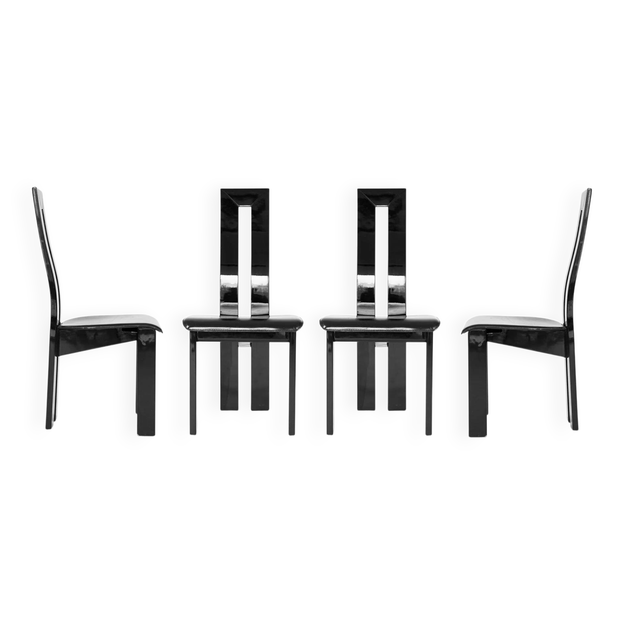 Set of 4 postmodern chairs by Pietro Constantini - Italy 1980s